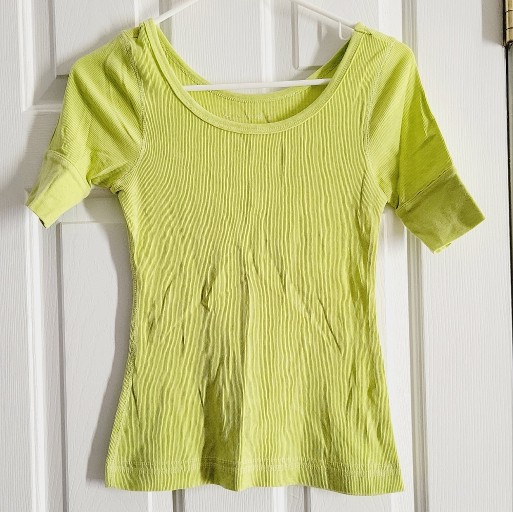 Vintage Vibrant Greenish Yellow Energie Juniors XL Top